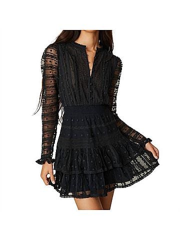 LoveShackFancy Elio Dress in Black (view 2)