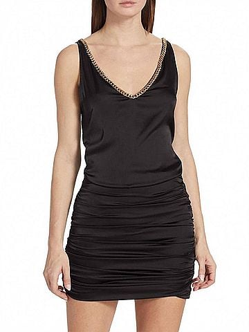 Generation Love Kinsley Chain Mini Dress in Black (view 2)