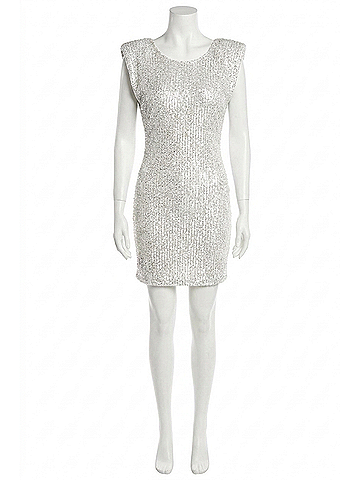 Sage the Label Sequin Dress in White (view 1)