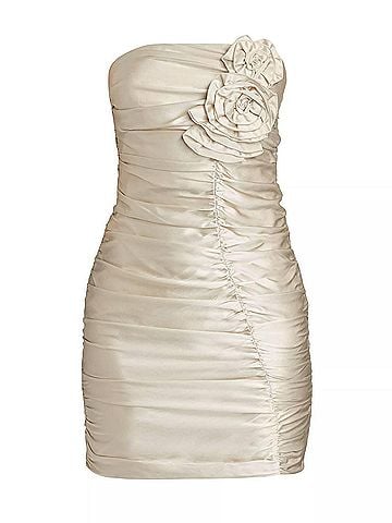 Amanda Uprichard Tenley Dress in Chalk (view 2)