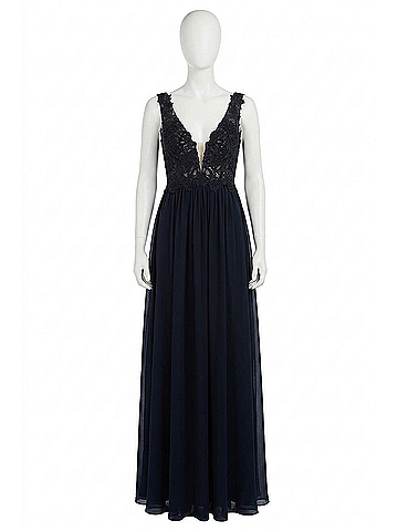 Sherri Hill Enticing Beaded Lace Long Dress in Black (view 1)