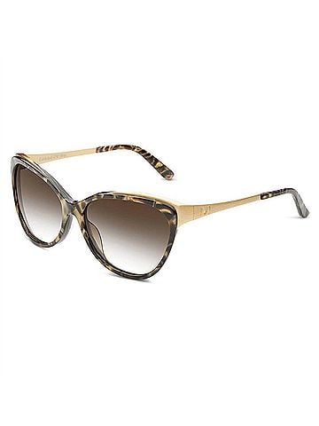 IVI Women's Daggerwing Sunglasses in Tigers Eye - Brushed Gold / Bronze Gradient Lens (view 1)