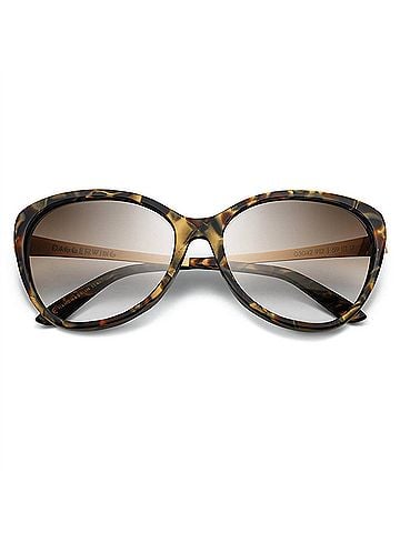 IVI Women's Daggerwing Sunglasses in Tigers Eye - Brushed Gold / Bronze Gradient Lens (view 2)