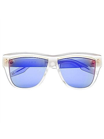 IVI Women's Dusky Sunglasses in Brushed Champagne / Amethyst Flame Flash Lens (view 2)