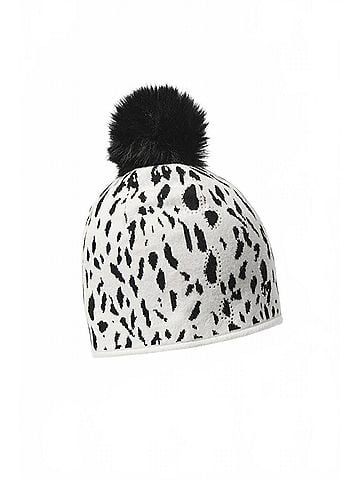 Joseph Ribkoff Women's Pom-Pom Beanie in Winter White/Black (view 1)