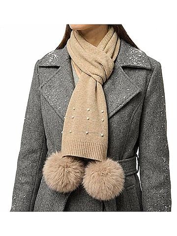 Joseph Ribkoff Women's Knit Scarf in Taupe Melange (view 2)