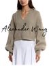 T by Alexander Wang Tan Pullover Sweater Size L - photo 3
