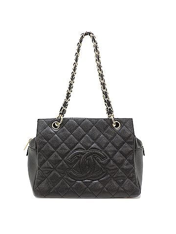Chanel Chanel Petite Timeless Chain Tote Women's Bag A18004 Caviar Leather Black (view 1)