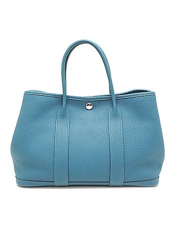 Hermès Hermes Garden Party TPM X stamp, 2016 model, women's/men's tote bag, Negonda leather, cobalt (light blue) (view 1)