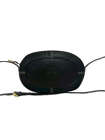 Loewe LOEWE Vintage Anagram Logo Hardware Leather Mini Shoulder Bag Pouch Black 18656 (view 1)
