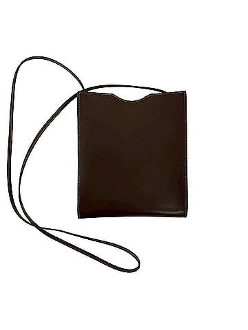 Hermès HERMES Vintage Onyme Tou Leather Shoulder Bag/Pochette, Brown, 34220 (view 1)