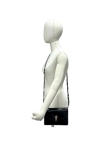 Gucci GUCCI Vintage Calf Leather Shoulder Bag/Pouch, Black, 41436 (view 2)