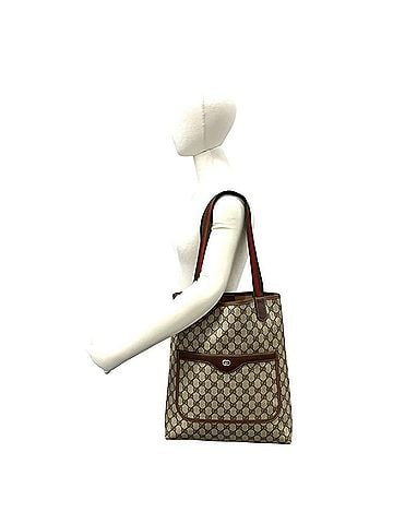 Gucci GUCCI Old Gucci Sherry Line GG Logo Pattern Leather Tote Bag Handbag Brown 40623 (view 2)