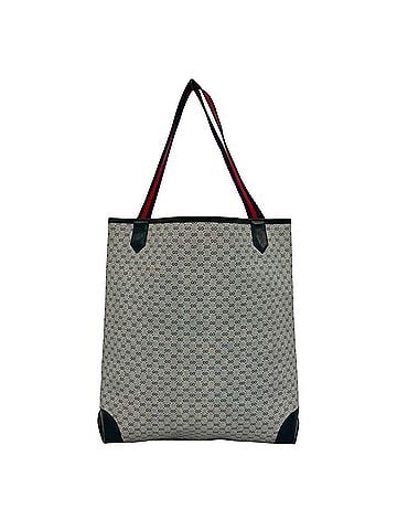 Gucci GUCCI Old Gucci Sherry Line Micro GG Logo Pattern Leather Tote Bag Handbag Navy 33423 (view 2)