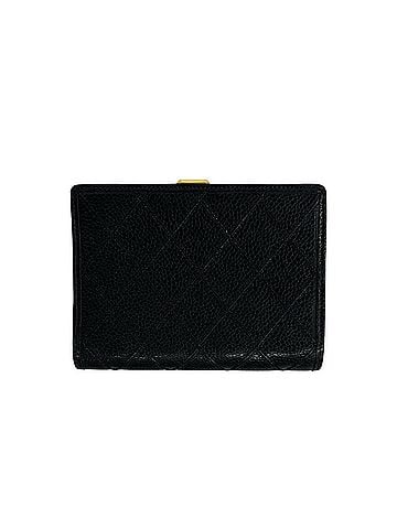 Chanel CHANEL Bicolore Coco Mark Caviar Skin Leather Clasp Bi-fold Wallet Black 30743 (view 2)