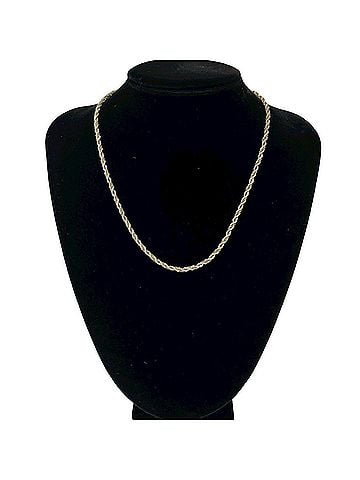 Tiffany & Co. TIFFANY&Co. Tiffany Twist Rope Chain Necklace, Sterling Silver 925, 18K Yellow Gold, Silver, 44683 (view 2)