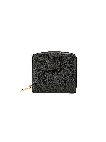 Yves Saint Laurent YVES SAINT LAURENT YSL Logo Leather Round Zip Bi-fold Wallet Mini Gray 07758 (view 2)