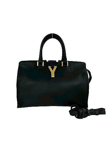 Saint Laurent Yves Saint Laurent SAINT LAURENT PARIS Petite Cabas Leather 2-way Handbag/Shoulder Bag, Black, 52426 (view 1)