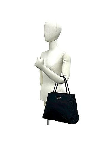 Prada PRADA Prada Triangle Logo Plate Hardware Tessuto Nylon Handbag Mini Tote Bag Boston Black 58966 (view 2)