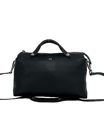 Fendi FENDI By The Way Logo Studded Leather 2-Way Shoulder Bag/Handbag, Black, 76658 (view 1)