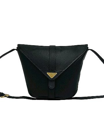 Yves Saint Laurent YVES SAINT LAURENT Vintage Logo Hardware Leather Mini Shoulder Bag, Black, 80396 (view 1)