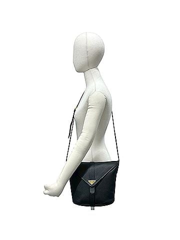 Yves Saint Laurent YVES SAINT LAURENT Vintage Logo Hardware Leather Mini Shoulder Bag, Black, 80396 (view 2)