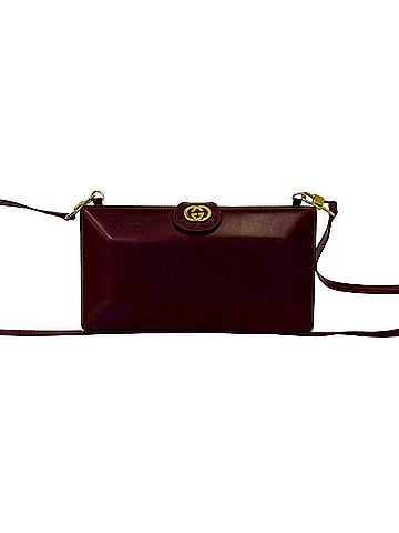 Gucci GUCCI Old Gucci GG Logo Hardware Leather Mini Shoulder Bag Sacoche Pouch Wine Red 53778 (view 1)