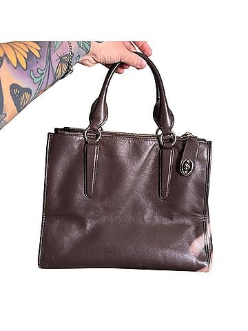 Coach Crosby Carryall Leather Satchel (view 2)
