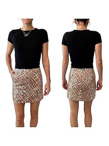 J.Crew Collection Collection Sequin Confetti Mini Skirt Wool Skirt (view 1)