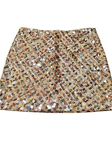 J.Crew Collection Collection Sequin Confetti Mini Skirt Wool Skirt (view 2)