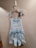 Wallflower Blue Overall Shorts Size XL - photo 4