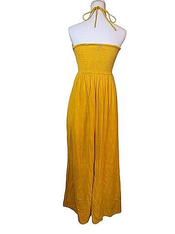 Billabong The Salty Blonde Terry Cloth Halter Maxi Dress Casual Dress (view 2)