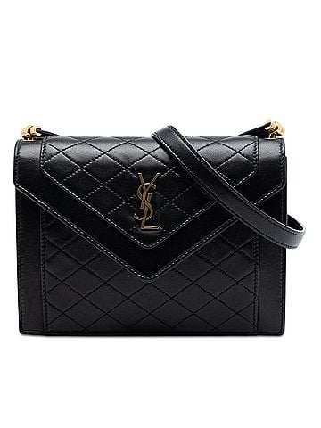 Saint Laurent Mini Quilted Lambskin Monogram Gaby Crossbody (view 1)