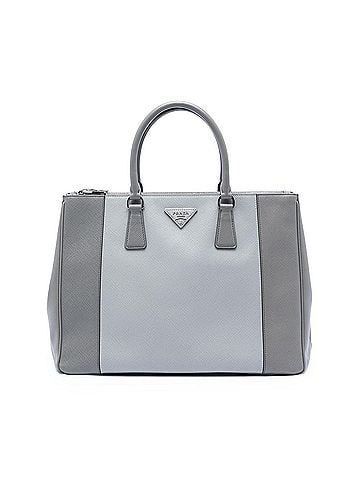 Prada Large Bicolor Saffiano Lux Galleria Double Zip Satchel (view 1)