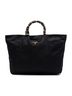 Prada 100% Nylon Black Tessuto Beaded Handle Tote One size - photo 1