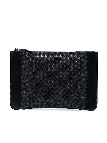 Bottega Veneta Intrecciato Trimmed Leather Clutch (view 1)