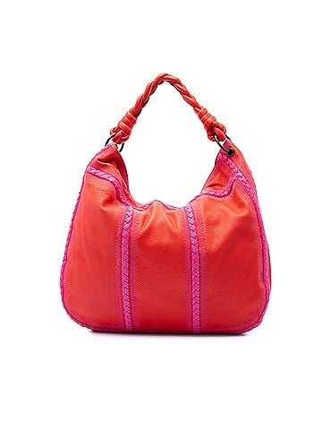 Bottega Veneta Intrecciato Trimmed Washed Cervo Deerskin Shoulder Bag (view 1)