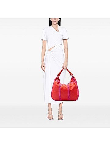 Bottega Veneta Intrecciato Trimmed Washed Cervo Deerskin Shoulder Bag (view 2)