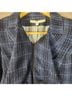 Veronica Beard 59% Wool 33% Cotton 8% Linen 100% Polyester Plaid Blue Blazer Size 10 - photo 5