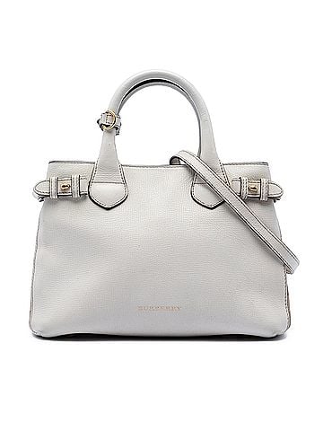 Burberry Small Leather and House Check Banner Satchel (view 1)