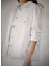Eileen Fisher Solid White Denim Jacket Size L - photo 5