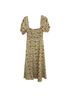 Astr 100% Polyester Floral Green Yellow Cocktail Dress Size M - photo 2