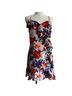 Parker 100% Polyester Pink Burgundy Blue Cocktail Dress Size M - photo 1