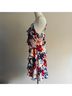 Parker 100% Polyester Pink Burgundy Blue Cocktail Dress Size M - photo 4