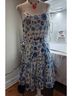 Aqua 100% Polyester Floral Blue White Cocktail Dress Size M - photo 7