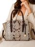 Brahmin Snake Print Brown Tan Multi Color Satchel One size - photo 1