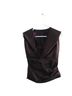 Talbot Runhof Solid Brown Sleeveless Blouse Size 8 - photo 1