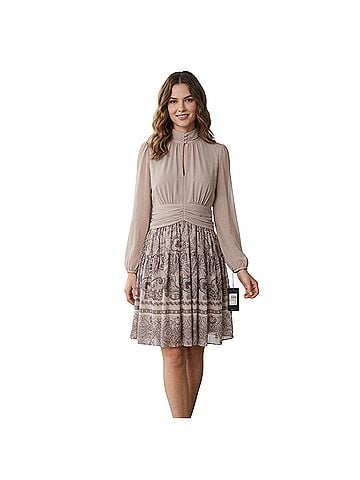 BCBG mock neck chiffon dress Cocktail Dress (view 1)