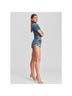 retrofête Solid Blue Denim Shorts Size 28 - photo 7