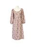 Faherty 100% Cotton Floral Tan White Casual Dress Size S - photo 1